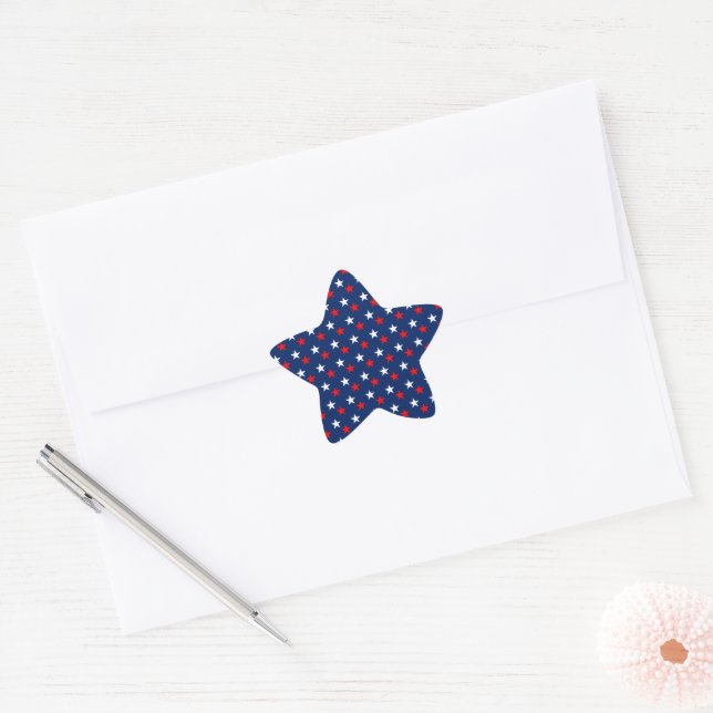 4th of July Star Sticker (Envelope)