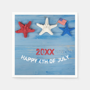 4th of July Starfish Napkin