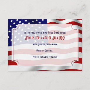 4th of July Stars and Stripes Forever Flag Invitation