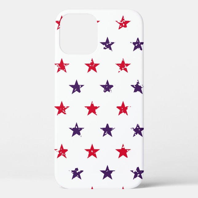 4th of July Stars Grunge Abstract Seamless Pattern Case-Mate iPhone Case (Back)