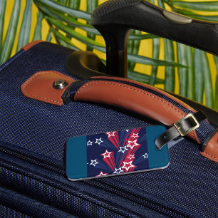 4th Of July Stars Luggage Tag