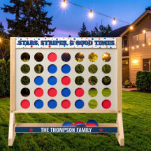 4th of July Stars Stripes Good Times Monogram Name