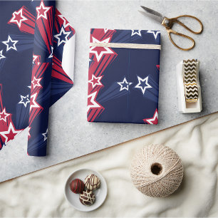 4th Of July Stars Wrapping Paper