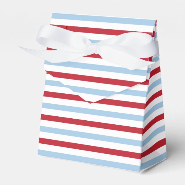 4th of July Striped Favour Box (Front Side)
