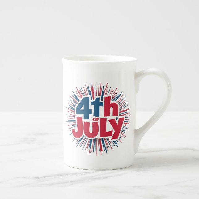 4th of July Sublimation-98146 Bone China Mug (Right)