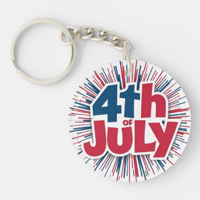 4th of July Sublimation-98146 Key Ring (Front)