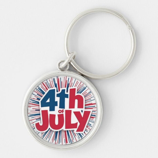4th of July Sublimation-98146 Key Ring (Front)