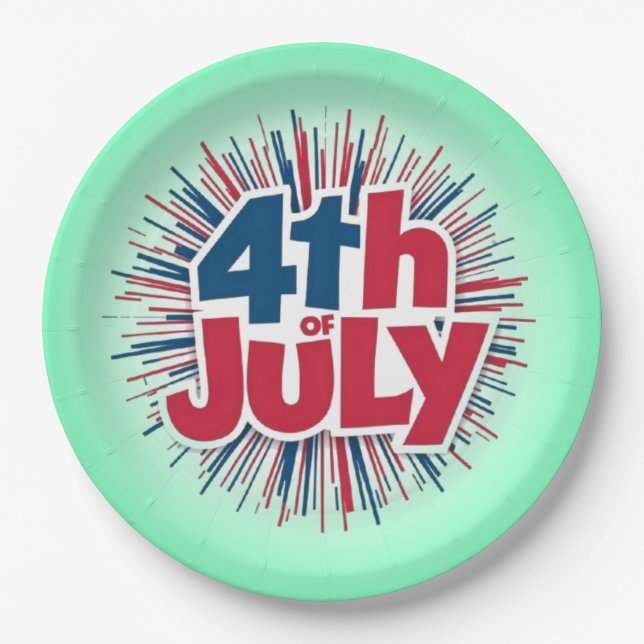 4th of July Sublimation-98146 Paper Plate (Front)