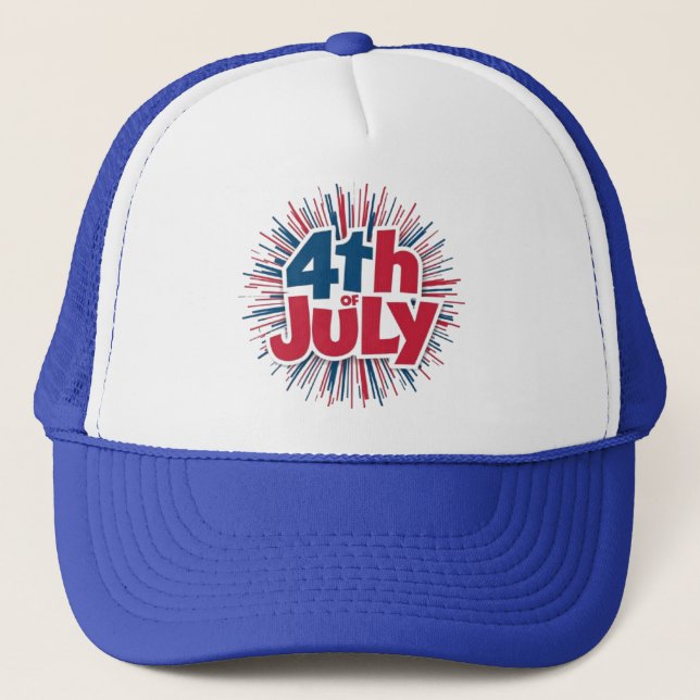 4th of July Sublimation-98146 Trucker Hat (Front)