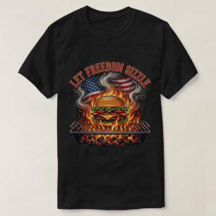 4th of July Summer Barbecue Burger Grilling T-Shirt