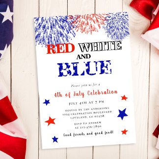 4th of July Summer BBQ Invitation