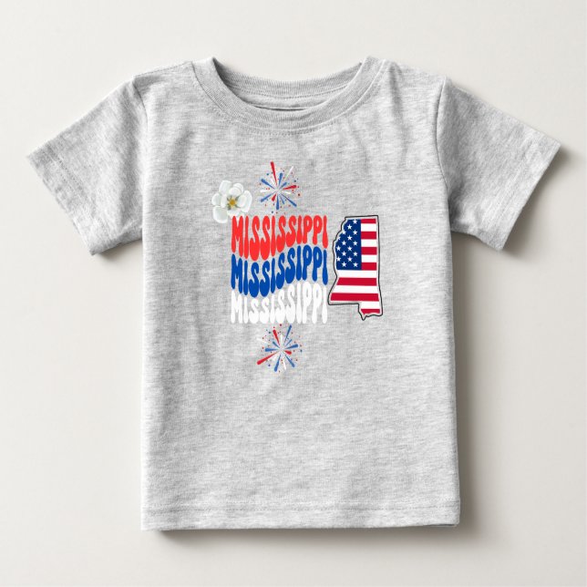 4th of July/Summer/Mississippi Summer Baby T-Shirt (Front)