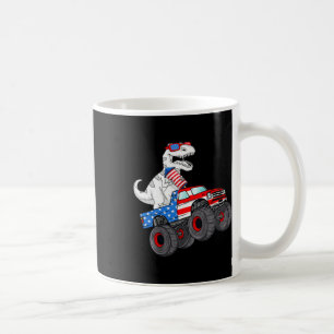 4th Of July T Rex Dino Trex Dinosaur Monster Truck Coffee Mug