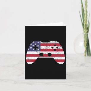 4th Of July T Shirt Video Game Gamer Kids Boys Men Card