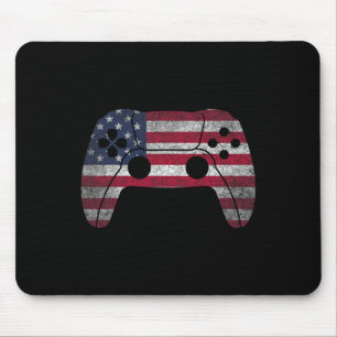 4th Of July T Shirt Video Game Gamer Kids Boys Men Mouse Pad