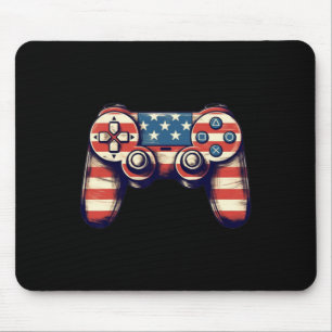 4th Of July T Shirt Video Game Kids Boys Men Mouse Pad