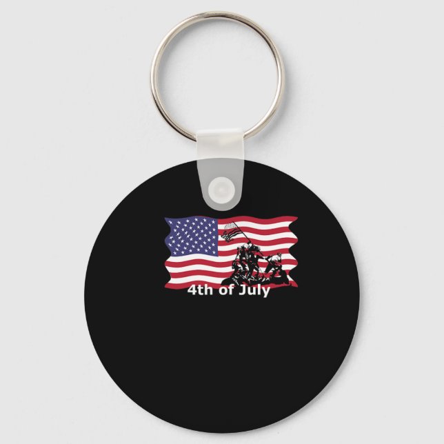 4th Of July T Shirts Iwo Jima  Key Ring (Front)