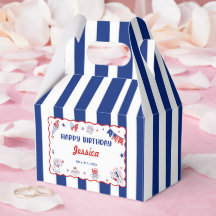 4th Of July Theme Hand Drawn Birthday Favour Boxes