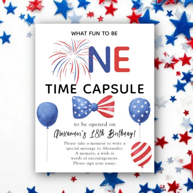 4TH OF JULY Time Capsule 1st birthday Poster (Creator Uploaded)