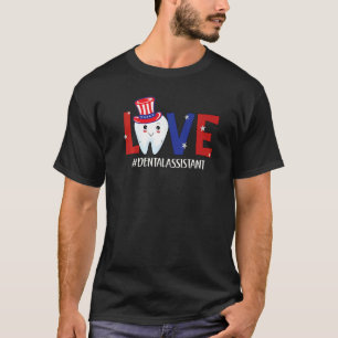 4th Of July Tooth Dental Assistant Paediatrics Den T-Shirt