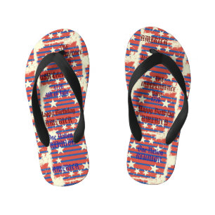 4th of July Trendy Patriotic Design Kid's Thongs