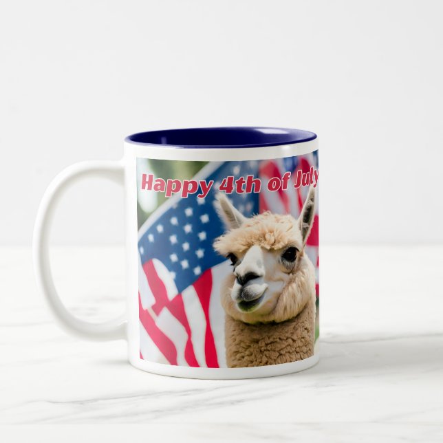 4th of July Two-Tone Coffee Mug (Left)