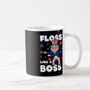 4th Of July Uncle Sam Floss Like A Boss Boys Kids Coffee Mug