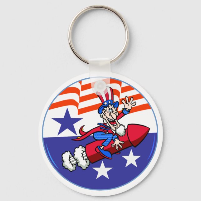 4th Of July Uncle Sam Keychain (Front)