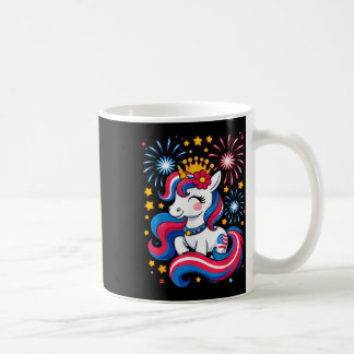 4th Of July Unicorn Girls Kids Toddler Cute Americ Coffee Mug