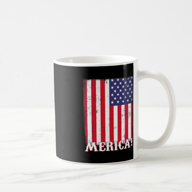 4th Of July US American Flag Patriotic  Coffee Mug (Right)