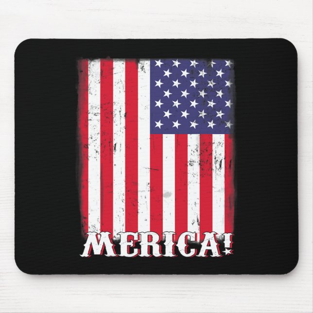 4th Of July US American Flag Patriotic  Mouse Pad (Front)