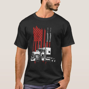 4th of July US American Flag Patriotic Truck Drive T-Shirt