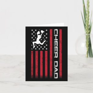 4th Of July Us Flag Cheer Dad Shirt For Father's C Card