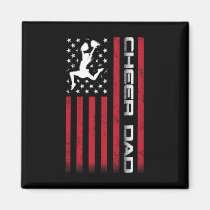 4th Of July Us Flag Cheer Dad Shirt For Father's C Magnet