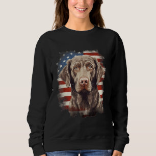 4th Of July US Flag Chesapeake Bay Retriever Dog 1 Sweatshirt