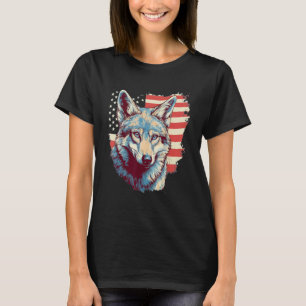 4th Of July US Flag Coyote T-Shirt