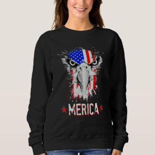 4th of July US flag eagle MErica land of the free  Sweatshirt