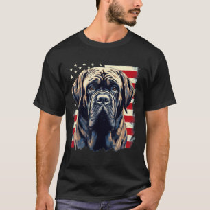 4th Of July Us Flag English Mastiff Dog _1 T-Shirt