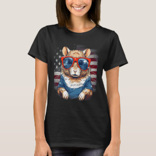 4th Of July US Flag Gerbil 2 T-Shirt