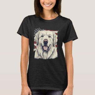 4th Of July US Flag Great Pyrenees Dog 1 T-Shirt