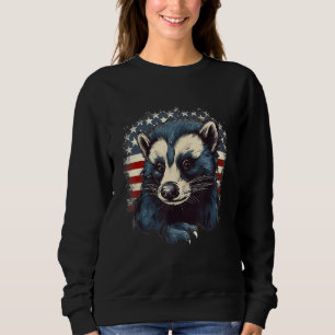 4th Of July US Flag Honey Badger 1 Sweatshirt