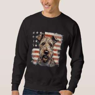 4th Of July US Flag Irish Terrier Dog Sweatshirt