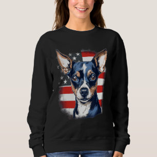 4th Of July US Flag Rat Terrier Dog 1 Sweatshirt