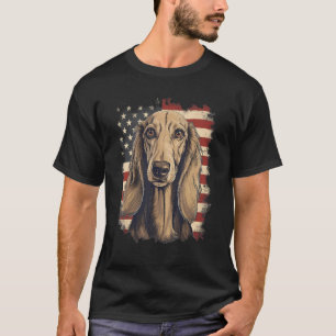 4th Of July US Flag Saluki Dog 1 T-Shirt