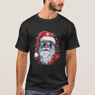 4th Of July US Flag Santa Claus 2 T-Shirt