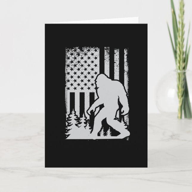 4th of July USA Celebration Bigfoot 1776 Card (Front)