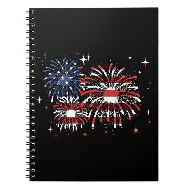 4th Of July USA  Fireworks Notebook (Front)