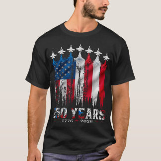 4Th Of July Usa Flag 1776-2026 250 Years T-Shirt