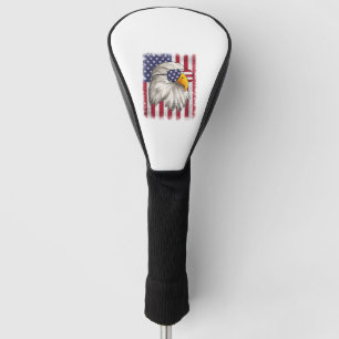 4th Of July USA Flag American Patriotic Eagle Golf Head Cover