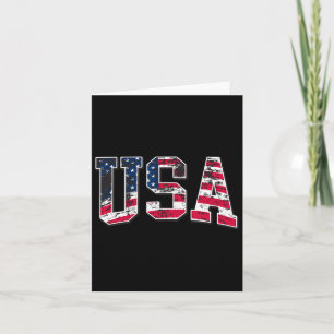 4th Of July Usa Flag Apparel Uni-adults Kids Vinta Card